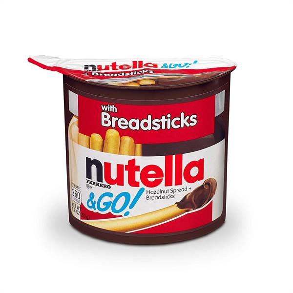 Nutella Ferrero and Go Hazelnut Spread and Malted Bread Sticks Imported
